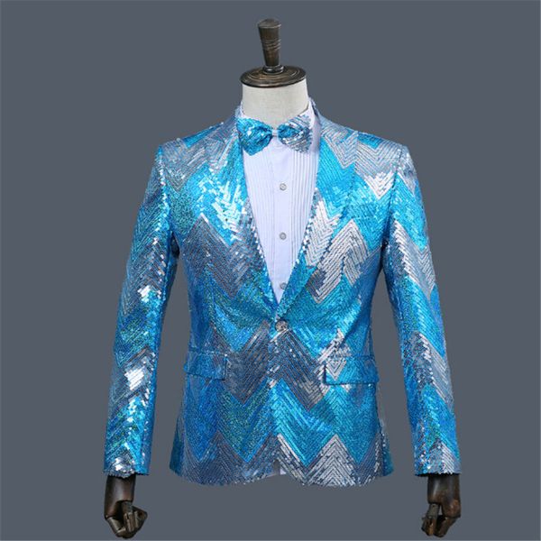 gradient sequins male fashion stage suit jacket men digital printing autumn spring blazer 3z8k, White;black
gradient sequins male fashion stage suit jacket men digital printing autumn spring blazer 3z8k, White;black