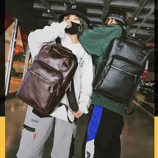 backpack 2021 men leather lapmen's shoulder bag casual couple computer big pu
backpack 2021 men leather lapmen's shoulder bag casual couple computer big pu