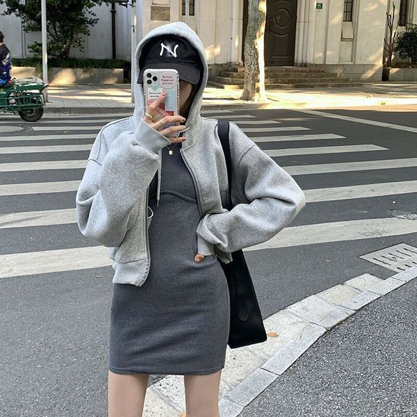 girls 2021 new gray suit short sweater + fashion dress in sleeves 3xl two female parts 4d50, Black;gray
girls 2021 new gray suit short sweater + fashion dress in sleeves 3xl two female parts 4d50, Black;gray