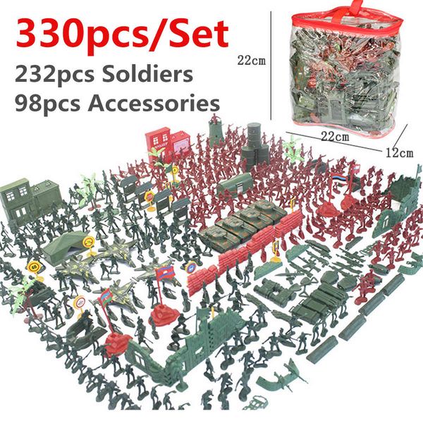 kids 290pcs/330pcs set plastic military soldier model playset toy army base figures accessories decor children gift toys
kids 290pcs/330pcs set plastic military soldier model playset toy army base figures accessories decor children gift toys