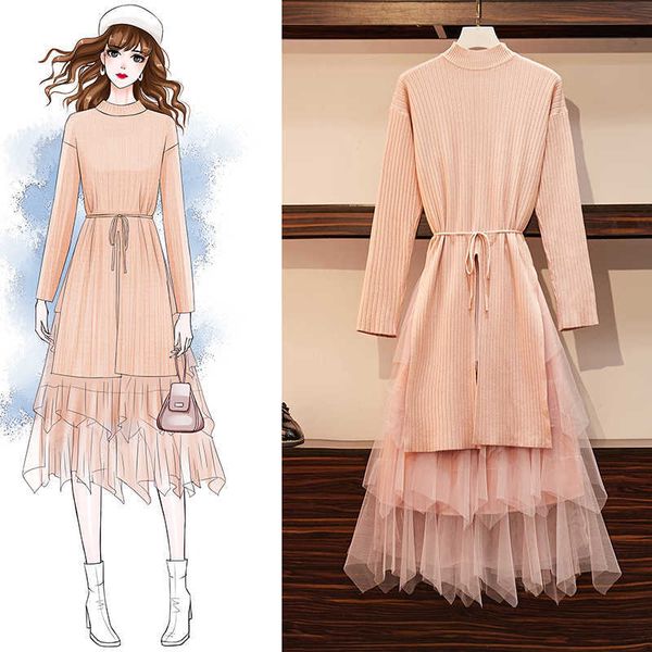 autumn winter women sweater straped mesh skirt sets solid spring casual two piece set loose pullover knit dress suit 210601, White
autumn winter women sweater straped mesh skirt sets solid spring casual two piece set loose pullover knit dress suit 210601, White