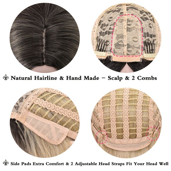 long wavy synthetic wigs for women ombre natural brown blonde silver wig heat resist cosplay and daily wigs anniviafactory direct, Black
long wavy synthetic wigs for women ombre natural brown blonde silver wig heat resist cosplay and daily wigs anniviafactory direct, Black