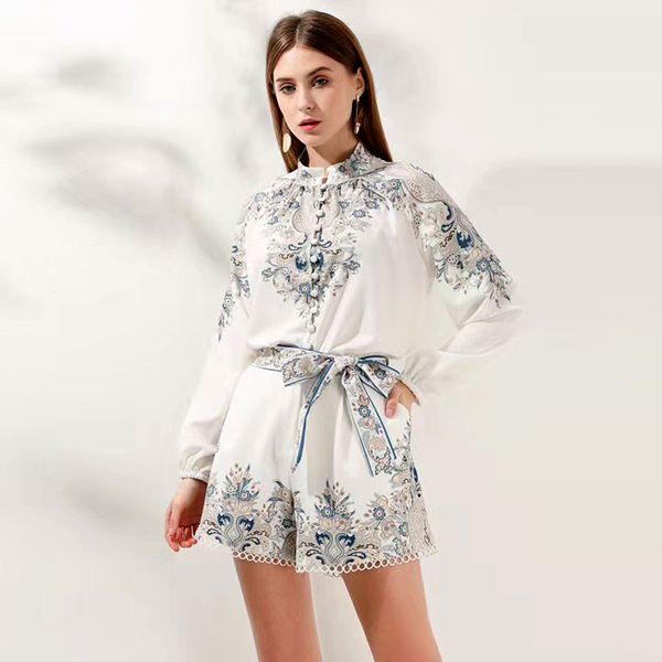 spring autumn new fashion party elegant long-sleeved shirt belt shorts print vintage chic women's sets ln22, Gray
spring autumn new fashion party elegant long-sleeved shirt belt shorts print vintage chic women's sets ln22, Gray