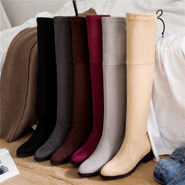 boots 2021 women fetish over the knee high plus size 33-46 designer long flats thigh burgundy warm winter lace up shoes, Black
boots 2021 women fetish over the knee high plus size 33-46 designer long flats thigh burgundy warm winter lace up shoes, Black