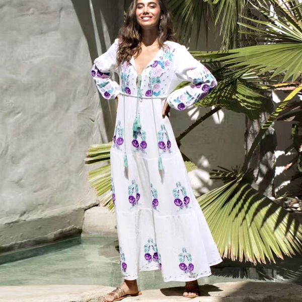 new long sleeve ethnic tunic maxi dress women 2021 vintage white cotton floral embroidery autumn beach vestidos z7sl
new long sleeve ethnic tunic maxi dress women 2021 vintage white cotton floral embroidery autumn beach vestidos z7sl