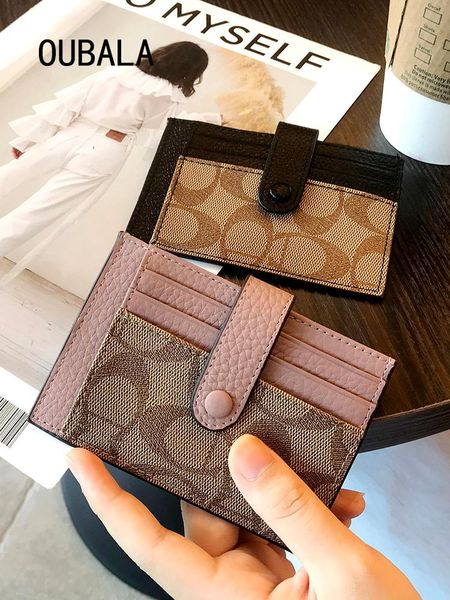 card holders holder women's compact multi-card slots and large-capacity id designer, Brown;gray
card holders holder women's compact multi-card slots and large-capacity id designer, Brown;gray