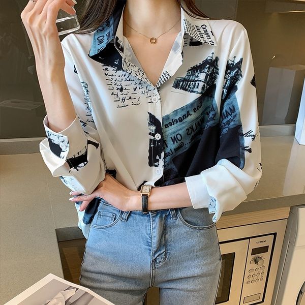 womens shirt lapel long sleeve shirt fashion printing shirt plus size women's clothes rnue, Black
womens shirt lapel long sleeve shirt fashion printing shirt plus size women's clothes rnue, Black