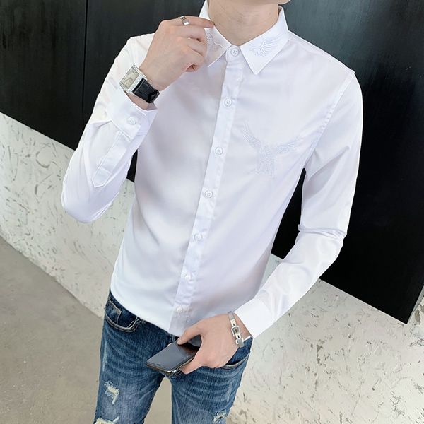 novo new primavera bordado camisas vestido roupas masculinas manga longa simples todos jogos fino ajuste clube blusa dl1k, Black;brown
novo new primavera bordado camisas vestido roupas masculinas manga longa simples todos jogos fino ajuste clube blusa dl1k, Black;brown