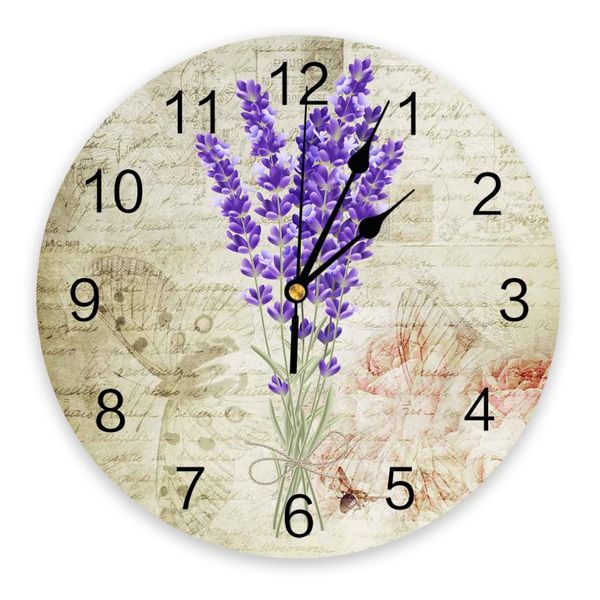 vintage plant lavender purple wall clock home decor bedroom silent oclock watch wall digital clock modern design
vintage plant lavender purple wall clock home decor bedroom silent oclock watch wall digital clock modern design