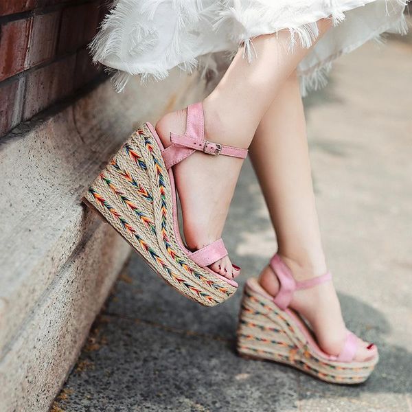 sandals suede leather women pink weave wedge heels open toe high platform pumps lace up bandage girl a361 casual, Black
sandals suede leather women pink weave wedge heels open toe high platform pumps lace up bandage girl a361 casual, Black