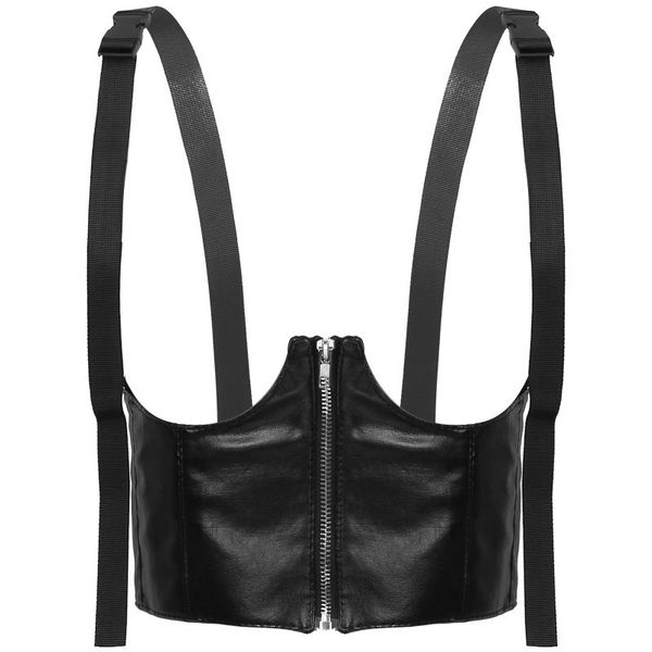 women faux leather underbust corset fashion punk waist belt slim fit zipper waist cincher clubwear exotic costume accessory, Black;brown
women faux leather underbust corset fashion punk waist belt slim fit zipper waist cincher clubwear exotic costume accessory, Black;brown