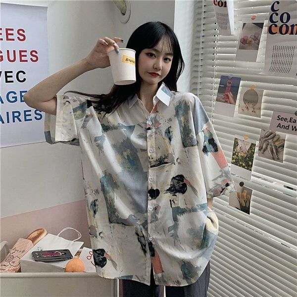 women's blouses & shirts short sleeved shirt, large retro design, exquisite, hong kong punk style, 2021, White
women's blouses & shirts short sleeved shirt, large retro design, exquisite, hong kong punk style, 2021, White