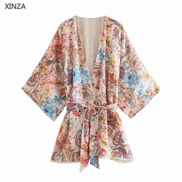 women's knits & tees women floral print summer kimono blouse long sleeve partchwork linen blouses chic frayed hem woman vintage b, White
women's knits & tees women floral print summer kimono blouse long sleeve partchwork linen blouses chic frayed hem woman vintage b, White