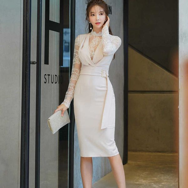 lace patchwork women bodycon dress see-through long sleeve female slim pencil ol belted vestidos 210529, Black;gray
lace patchwork women bodycon dress see-through long sleeve female slim pencil ol belted vestidos 210529, Black;gray