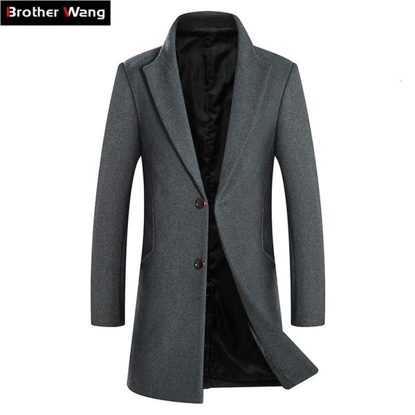 2021 autumn winter new men's wool coat business fashion solid color slim fit thick long jacket male brand red wine overcoat 8ery, Black
2021 autumn winter new men's wool coat business fashion solid color slim fit thick long jacket male brand red wine overcoat 8ery, Black