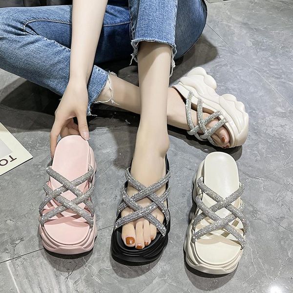 slippers glitter slides house platform summer women's shoes fashion heeled mules pantofle jelly soft flat luxury high 2021 cryst, Black
slippers glitter slides house platform summer women's shoes fashion heeled mules pantofle jelly soft flat luxury high 2021 cryst, Black