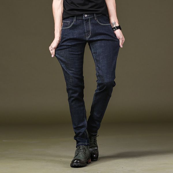 jeans men's slim fit youth small leg pants korean trendy, Blue
jeans men's slim fit youth small leg pants korean trendy, Blue