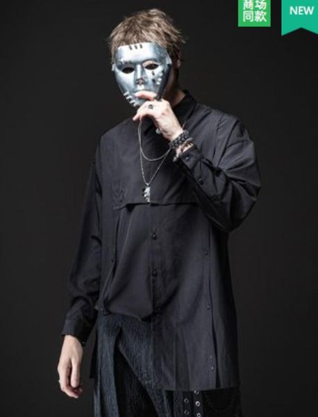 s-6xl 2021 new men's clothing singer bigbang original design three dimensional tailoring long sleeve shirt plus size costumes, White;black
s-6xl 2021 new men's clothing singer bigbang original design three dimensional tailoring long sleeve shirt plus size costumes, White;black