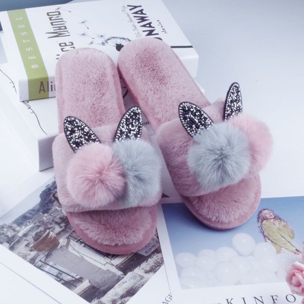 autumn and winter rabbit hair non slip one word slippers indoor flat comfortable mute cartoon cotton shoes a variety of colors, Black
autumn and winter rabbit hair non slip one word slippers indoor flat comfortable mute cartoon cotton shoes a variety of colors, Black