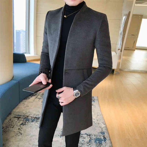 men's wool & blends autumn men's fashion business elongated wool jacket man's solid color collar foot thin coat 5rkk, Black
men's wool & blends autumn men's fashion business elongated wool jacket man's solid color collar foot thin coat 5rkk, Black