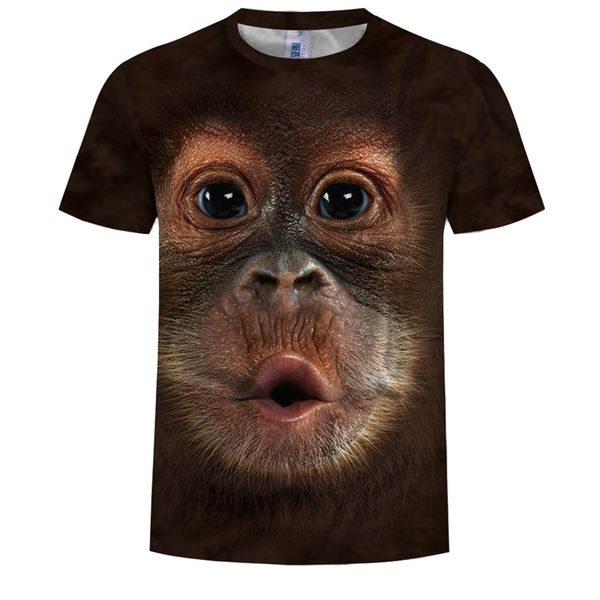 short sleeve animal 3d monkey face digital print t-shirt men's t-shirt, White;black
short sleeve animal 3d monkey face digital print t-shirt men's t-shirt, White;black