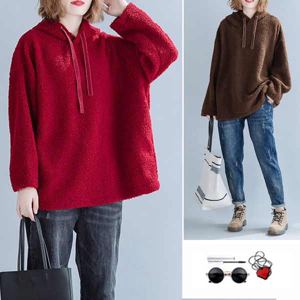 2021 autumn and winter new korean loose versatile coat lamb cashmere pullover sweater furry female, Blue;black
2021 autumn and winter new korean loose versatile coat lamb cashmere pullover sweater furry female, Blue;black