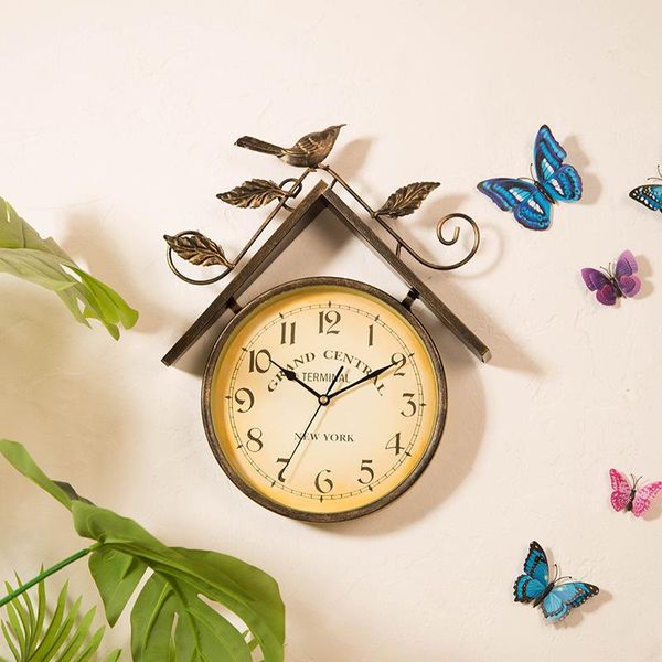 garden iron bird clock living room bedroom creative wall clock clothing store music restaurant personalized wall decoration
garden iron bird clock living room bedroom creative wall clock clothing store music restaurant personalized wall decoration