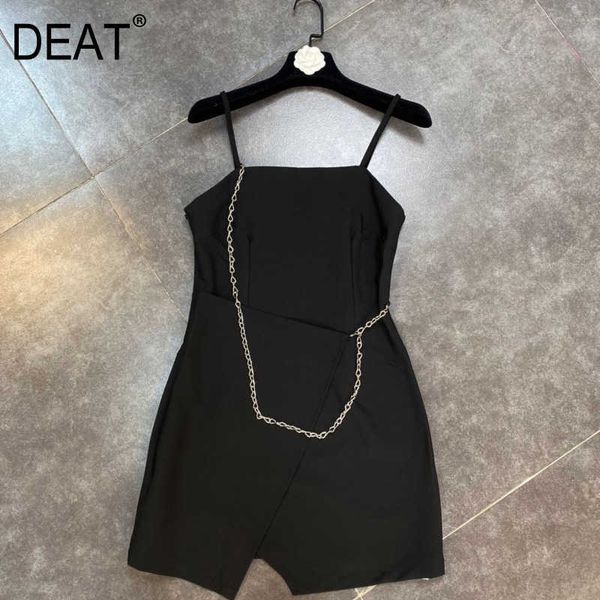 deat spring summer fashion casual chain decoration irregular solid color sleeveless suspender dress women sk183 210709, Black;gray
deat spring summer fashion casual chain decoration irregular solid color sleeveless suspender dress women sk183 210709, Black;gray