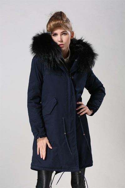 women's fur & faux stylish long navy parka mr&mrs winter coat warm windproof greatcoat ladies garment, Black
women's fur & faux stylish long navy parka mr&mrs winter coat warm windproof greatcoat ladies garment, Black