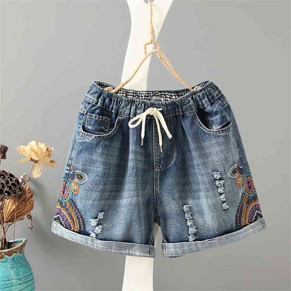women's shorts summer high waist cotton denim women fashion cartoon embroidery wide leg baggy loose m-3xl large plus size clothes, White;black
women's shorts summer high waist cotton denim women fashion cartoon embroidery wide leg baggy loose m-3xl large plus size clothes, White;black