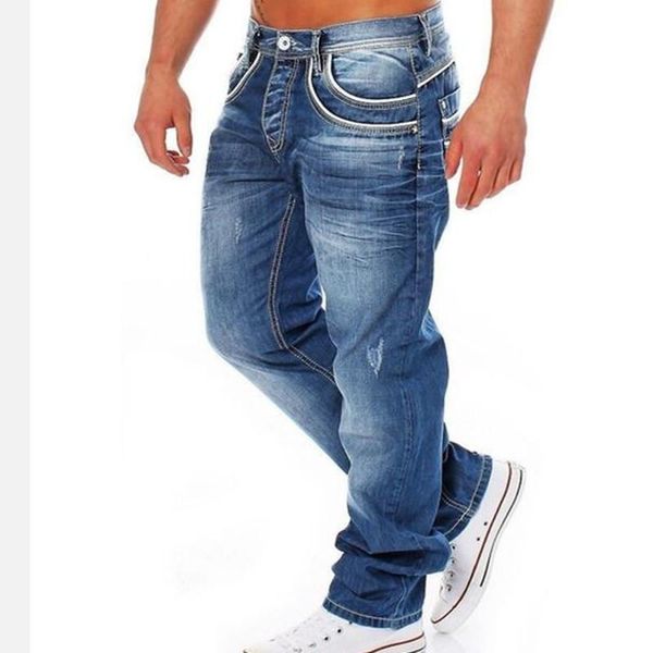 men's jeans straight men high waist jean spring autumn boyfriend streetwear loose cacual designer long denim pants trousers, Blue
men's jeans straight men high waist jean spring autumn boyfriend streetwear loose cacual designer long denim pants trousers, Blue