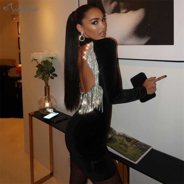 velvet dress backless beads tassel turtleneck bodycon celebrity christmas party vestidos 210525, Black;gray
velvet dress backless beads tassel turtleneck bodycon celebrity christmas party vestidos 210525, Black;gray