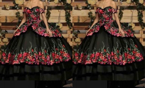 amazing black quinceanera dresses 3d floral flowers off shoulder charro prom formal dress ball gown mexican plus size vestidos 15 anos, Blue;red
amazing black quinceanera dresses 3d floral flowers off shoulder charro prom formal dress ball gown mexican plus size vestidos 15 anos, Blue;red