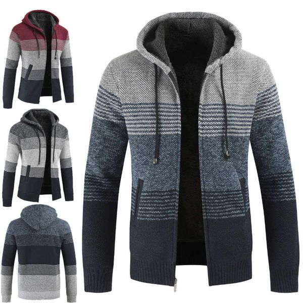 2021new plush and thickened color matching cardigan men's sweater coat in autumn of 2019, White;black
2021new plush and thickened color matching cardigan men's sweater coat in autumn of 2019, White;black