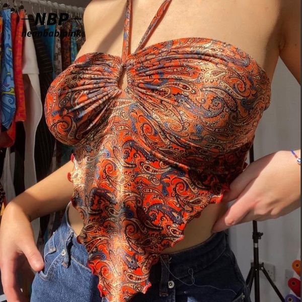 women's tanks & camis neonbabipink paisley printed backless halter neck crop boho vacation outfit summer street wear tank y2k, White
women's tanks & camis neonbabipink paisley printed backless halter neck crop boho vacation outfit summer street wear tank y2k, White