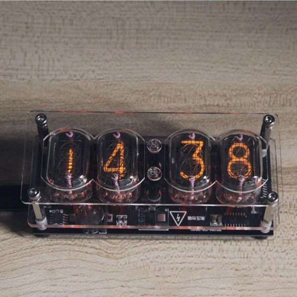 desk & table clocks in-12 glow tube clock bottom plate 4-bit retro nixie with 6 led backlight, diy creative decoration
desk & table clocks in-12 glow tube clock bottom plate 4-bit retro nixie with 6 led backlight, diy creative decoration