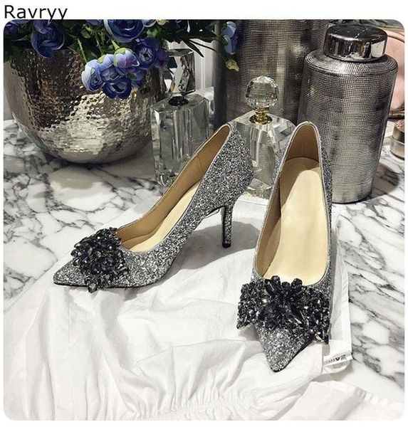 chic bling bling woman silver high heels ins fashion pointed toe slip-on crystal female party dress shoe pump single shoes, Black
chic bling bling woman silver high heels ins fashion pointed toe slip-on crystal female party dress shoe pump single shoes, Black