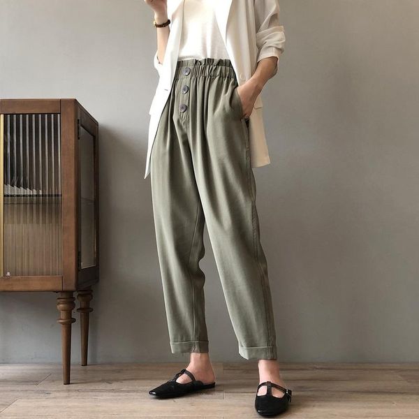 women's pants & capris bud high waist casual 2021 autumn korean loose wide-leg ankle-length trousers streetwear women clothing, Black;white
women's pants & capris bud high waist casual 2021 autumn korean loose wide-leg ankle-length trousers streetwear women clothing, Black;white