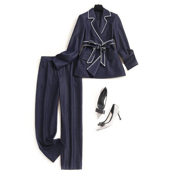 women's two piece pants clothing 2 set women 2021 early autumn fashion imitation denim suit lapel pencil 15119, White
women's two piece pants clothing 2 set women 2021 early autumn fashion imitation denim suit lapel pencil 15119, White