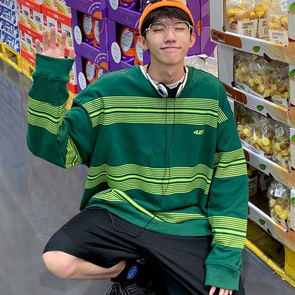 men's t-shirts striped long sleeve men tshirts autumn summer fashion hip hop korean style couples oversize loose green black punk hara, White;black
men's t-shirts striped long sleeve men tshirts autumn summer fashion hip hop korean style couples oversize loose green black punk hara, White;black