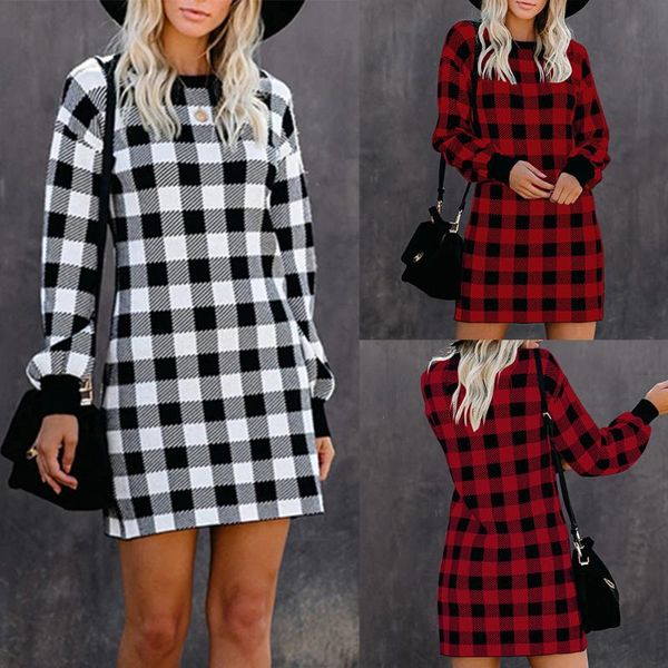 casual dresses women long sleeve round neck plaid skirt dress spring and autumn clothing short with chest hips female d30, Black;gray
casual dresses women long sleeve round neck plaid skirt dress spring and autumn clothing short with chest hips female d30, Black;gray