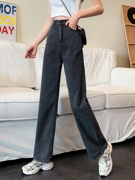 women's jeans straight children's spring and autumn thin high waist versatile loose floor mops wide leg pants capris, Blue
women's jeans straight children's spring and autumn thin high waist versatile loose floor mops wide leg pants capris, Blue