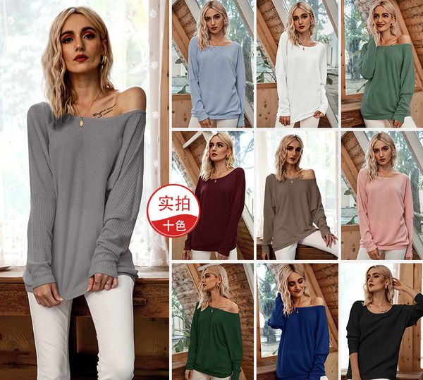 2021 new autumn spring threaded t shirt women off shoulder batwing sleeve t-shirt tee woman clothes shirts harajuku tees q2sl, White
2021 new autumn spring threaded t shirt women off shoulder batwing sleeve t-shirt tee woman clothes shirts harajuku tees q2sl, White
