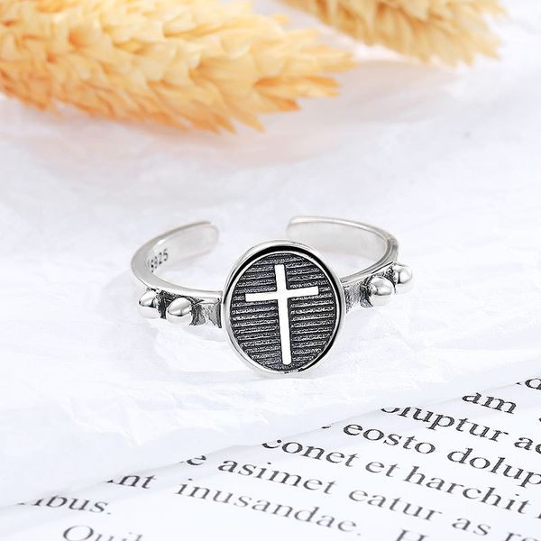 factory wholesale version s925 pure simple queen female thai silver opening cross men's and women's rings hea/rtsch/rome
factory wholesale version s925 pure simple queen female thai silver opening cross men's and women's rings hea/rtsch/rome