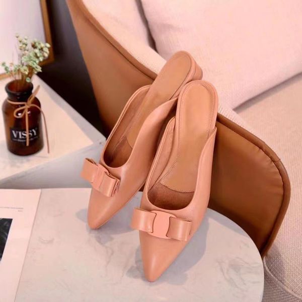 sandals genuine leather women's mules butterfly tie decor pointed toe summer shoes low heels leisure chic woman shoe, Black
sandals genuine leather women's mules butterfly tie decor pointed toe summer shoes low heels leisure chic woman shoe, Black