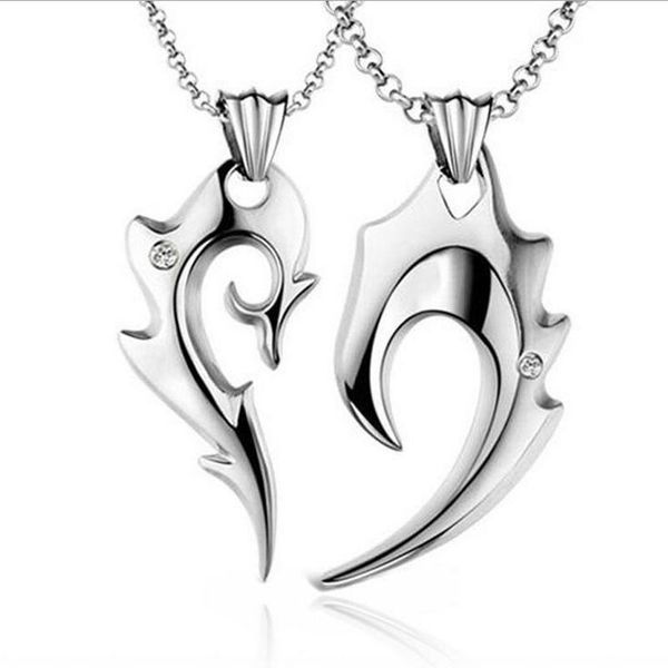 pendant necklaces couple models titanium steel necklace geometric flame short chain heart shaped stainless jewelry nl-029, Silver
pendant necklaces couple models titanium steel necklace geometric flame short chain heart shaped stainless jewelry nl-029, Silver