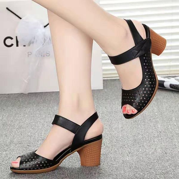 sandals ankle strap heels women summer shoes open toe high work casual monther h491, Black
sandals ankle strap heels women summer shoes open toe high work casual monther h491, Black