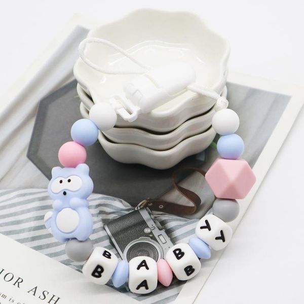 pacifiers# diy personalized name pacifier clips soother chain food grade silicone beads baby nipple attachment lovely raccoon dummy holder
pacifiers# diy personalized name pacifier clips soother chain food grade silicone beads baby nipple attachment lovely raccoon dummy holder