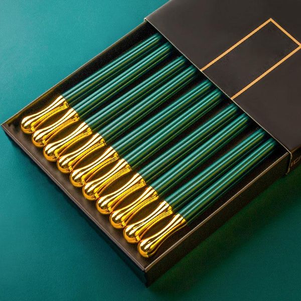 chopsticks nordic style alloy tableware green gold color non-slip stick household el dinnerware set kitchen supplies
chopsticks nordic style alloy tableware green gold color non-slip stick household el dinnerware set kitchen supplies