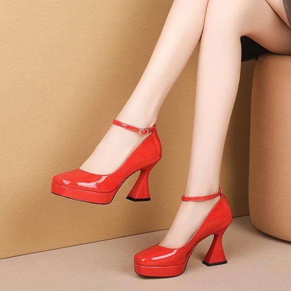 dress shoes pxelena brand design real patent leather women pumps strange high heels 2021 autumn spring party plus size 34-43, Black
dress shoes pxelena brand design real patent leather women pumps strange high heels 2021 autumn spring party plus size 34-43, Black
